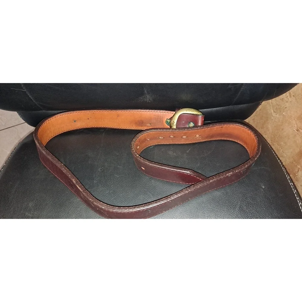 Vintage Leather‎ belt With Initials L A C 46